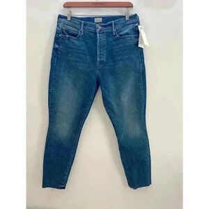 MOTHER The Stunner Ankle Fray Jeans Crate Digger Size 32‎